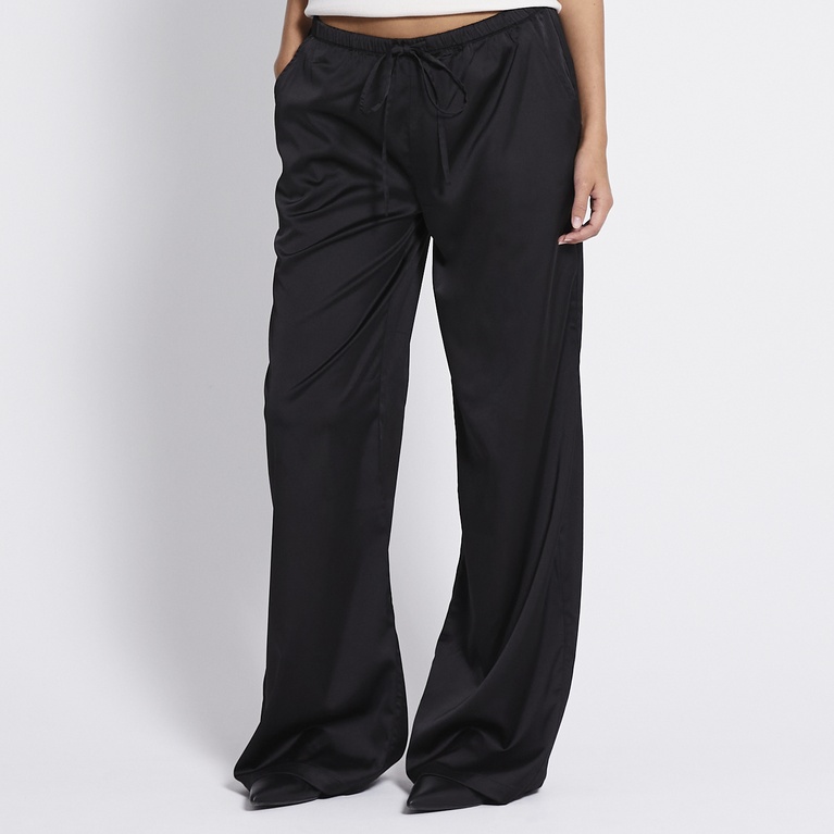 Satin pants "Ashley" Black